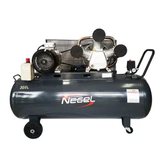 Бутален компресор с ремъчно задвижване NEGEL W-0.9-300L/ 7.5 kW/ 10 HР/ 300 л