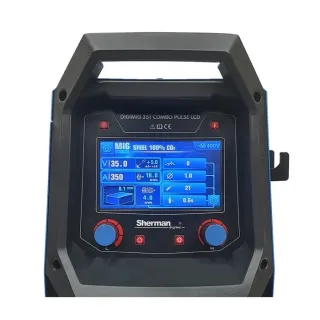 Инверторен телоподаващ апарат SHERMAN DIGIMIG 351 COMBO PULSE LCD/ 350A Инверторен телоподаващ апарат SHERMAN DIGIMIG 351 COMBO PULSE LCD/ 350A