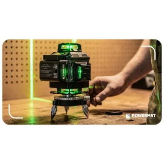 Лазерен нивелир със зелен лъч Powermat PM-PLK-4DM2/ 40 м