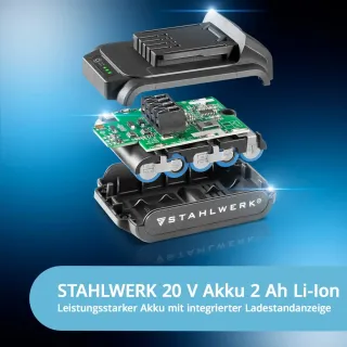 Акумулаторен мини верижен трион с аксесоари STAHLWERK MAK-20 ST/ 20V/ 2Ah Акумулаторен мини верижен трион с аксесоари STAHLWERK MAK-20 ST/ 20V/ 2Ah