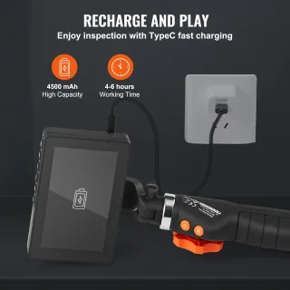 Ендоскопска инспекционна камера VEVOR ZX2-D2/ 4500 mAh