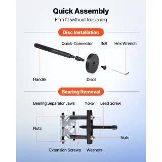 Комплект за пресоване на лагери VEVOR LX1052+LX1003/ 52+14 бр. Комплект за пресоване на лагери VEVOR LX1052+LX1003/ 52+14 бр.