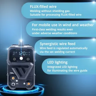 Заваръчен апарат STAHLWERK Mini FLUX 120 ST Digital/ 120A