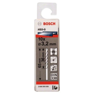 Свредло HSS-G за метал на Bosch 3.2 mm комплект 10 броя Свредло HSS-G за метал на Bosch 3.2 mm комплект 10 броя