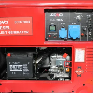 Дизелов шумоизолиран генератор SENCI SCD7500QN/ ATS/ AVR/ 230V/ 6kVA/ 18 л