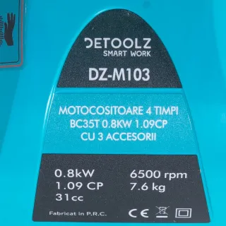 Бензинов тример Detoolz DZ-M103/ 1.09 к.с.