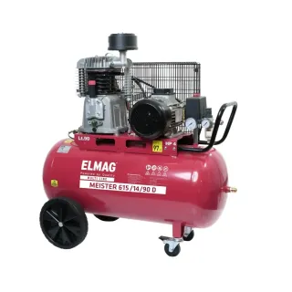 Бутален маслен компресор ELMAG MEISTER-H 615/14/90 D/ 400V/ 3kW/ 90л