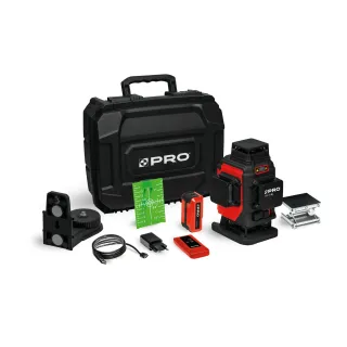 Комплект лазерен нивелир + аксесоари PRO PRO-AQ4DG/ 30 м