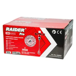 Акумулаторна бъркалка за строителни смеси Raider RDP-HHM20 Solo R20/ 20 V