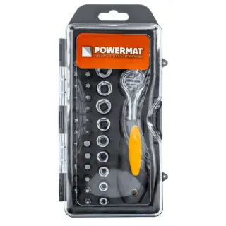 Комплект тресчотка с битове и вложки Powermat PM-ZBN-38ZN/ 38 бр. Комплект тресчотка с битове и вложки Powermat PM-ZBN-38ZN/ 38 бр.