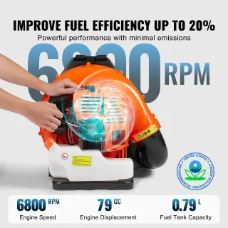 Бензинова духалка за листа VEVOR QS25Q79BF/ 79 куб.см Бензинова духалка за листа VEVOR QS25Q79BF/ 79 куб.см