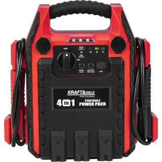 Стартерно устройство 4в1 + осветление + компресор KraftDele KD5346/ 1200/600A/ 22Ah/ 12V