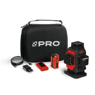 Комплект лазерен нивелир + аксесоари PRO PRO-AQ4DG/ 30м