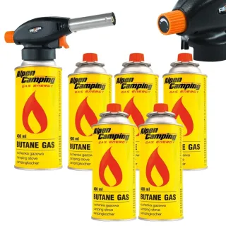 Комплект газова горелка + 6 бр. газ REXXER RB-04-118/ 1100 W