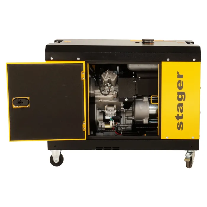 Дизелов звукоизолиращ генератор STAGER YDE15000T, 12kVA, 48A