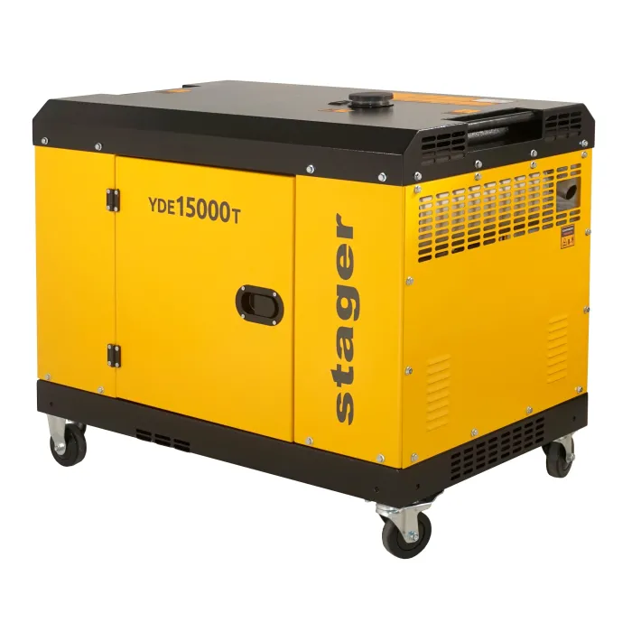 Дизелов звукоизолиращ генератор STAGER YDE15000T, 12kVA, 48A