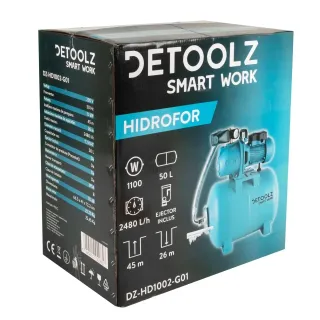 Хидрофор Detoolz DZ-HD1002-G01/ 1.1 kW/ 50л