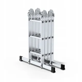 Алуминиева многофункционална съчленена стълба AWTools AW23032/ 4x3