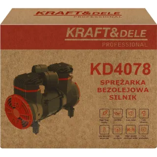 Безмаслен компресор KraftDele KD4078/ 1500W/230V Безмаслен компресор KraftDele KD4078/ 1500W/230V