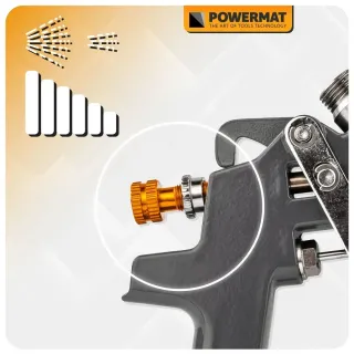 Пневматичен пистолет за боядисване Powermat HVLP PM-PDM-170T/ 3-4bar