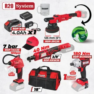 Комплект акумулаторни машини Raider RDP-BXS4 R20/ 20V/ 4Ah