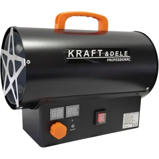 Газов калорифер KraftDele KD11700/ 25kW/ термостат/ LED дисплей/ редуцир вентил и маркуч Газов калорифер KraftDele KD11700/ 25kW/ термостат/ LED дисплей/ редуцир вентил и маркуч