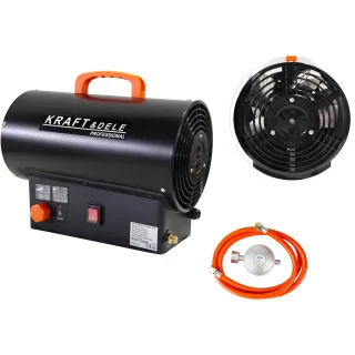 Газов калорифер KraftDele KD11700/ 25kW/ термостат/ LED дисплей/ редуцир вентил и маркуч Газов калорифер KraftDele KD11700/ 25kW/ термостат/ LED дисплей/ редуцир вентил и маркуч