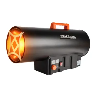 Газов калорифер KraftDele KD11702/ 60 kW/ термостат/ LED дисплей/ редуцир вентил и маркуч