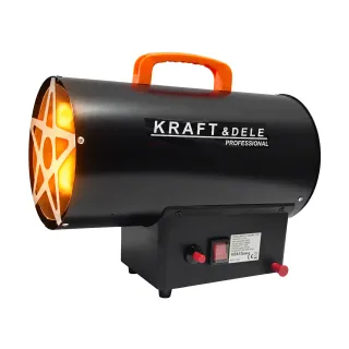 Газов калорифер KraftDele KD11704/ 25 kW/ редуцир вентил и маркуч