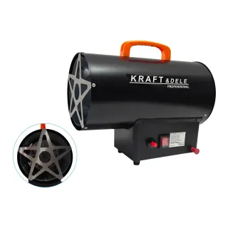 Газов калорифер KraftDele KD11704/ 25 kW/ редуцир вентил и маркуч Газов калорифер KraftDele KD11704/ 25 kW/ редуцир вентил и маркуч