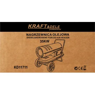 Дизелов отоплител KraftDele KD11711/ с термостат/ LCD дисплей/ 35 kW Дизелов отоплител KraftDele KD11711/ с термостат/ LCD дисплей/ 35 kW