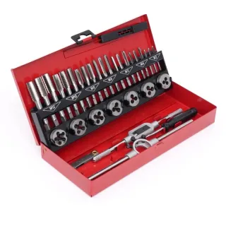 Комплект метчици и плашки KraftDele KD10090/ 32 части