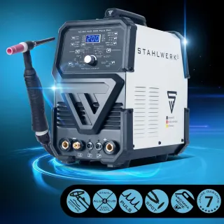 Цифров заваръчен апарат STAHLWERK AC/DC TIG 200 Pulse Pro/ 200A