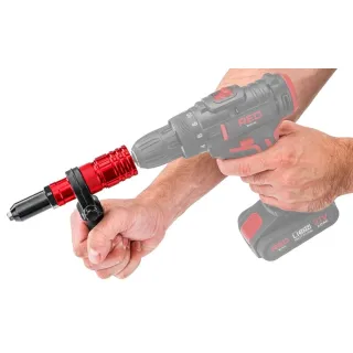 Адаптер за нитове за нитови гайки RED TECHNIC RTNIA0123 Адаптер за нитове за нитови гайки RED TECHNIC RTNIA0123