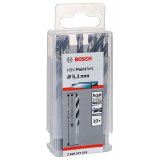 Свредло HSS за метал PoinTec 5.1 mm на Bosch комплект 10 бр.
