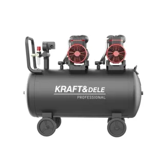 Безмаслен компресор за въздух KraftDele KD1392/ 2x1500W -  100 л