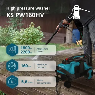 Водоструйка с високо налягане KOENNER-SOEHNEN KS PW160HV/ 2.2kW/ 160 bar