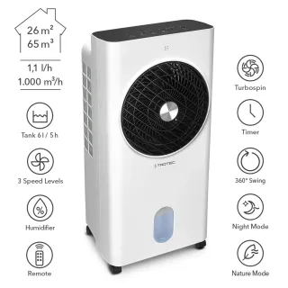 Мобилен овлажнител, вентилатор и охладител TROTEC PAE 31/ 60W Мобилен овлажнител, вентилатор и охладител TROTEC PAE 31/ 60W