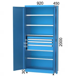 Комбиниран шкаф с 3 чекмеджета и рафтове KOCEL - 6240