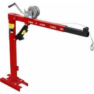 Хидравличен кран за двигатели с лебедка KraftDele KD12687/ 450кг