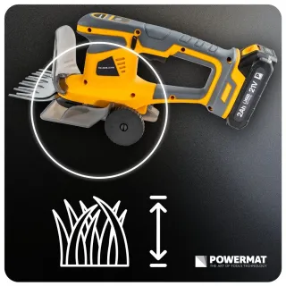 Акумулаторна градинска ножица 2 в 1 Powermat PM-ANTK-21VM/ 21V/ 2x2Ah