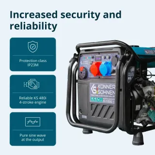 Инверторен генератор газ/бензин KOENNER-SOEHNEN KS 8100iEG 1/3/ 230/400V/ 8.5kW/ 20л