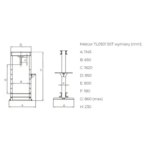 Хидравлична преса METCOR TL0501/ 50T