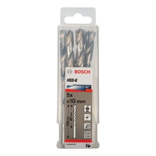 Свредло HSS-G за метал на Bosch 10.0 mm комплект 5 броя Свредло HSS-G за метал на Bosch 10.0 mm комплект 5 броя