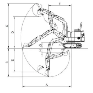 Мини багер самоходен STILER 15 KM/ 200 кг