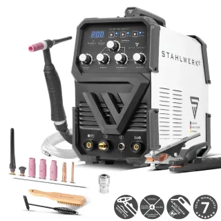 Комбиниран инверторен заваръчен апарат STAHLWERK AC/DC TIG 200 ST/ 200A