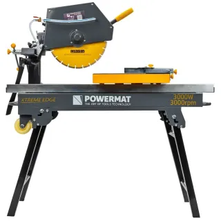 Настолен циркуляр за тухли/камък/бетон Powermat PM-PDB-3000M/ 3 kW/ 350 мм