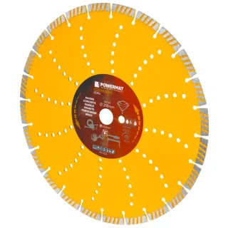 Диамантен диск за бетон, камък, гранит POWERMAT PM-TDCS-3502T/ 350 мм