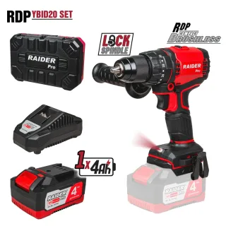 Акумулаторен ударен безчетков винтоверт Raider RDP-YBID20 R20/ 20V/ 4Ah