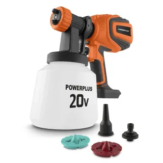 Акумулаторен пистолет за боядисване + аксесоари Power Plus POWDP7058/ 20V